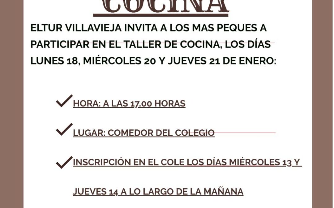 Taller de cocina para los más peques